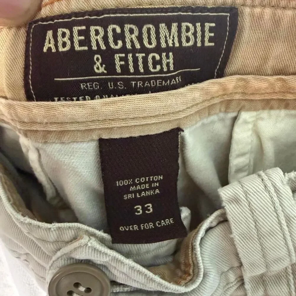 Abercrombie-fitch Men's Cream and Tan Shorts